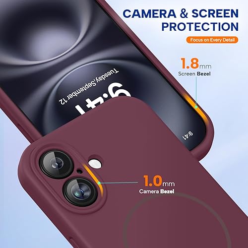 Miniatura 1560 de Miracase - Funda diseñada para iPhone 11 con protector de pantalla, funda de goma de silicona líquida, protección total contra caídas y a prueba