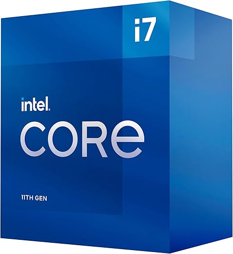 Intel Core i7-11700 Desktop Processor 1, 8 Cores up to 4.9 GHz LGA1200 (500 Series & Select 400 Series Chipset) 65W