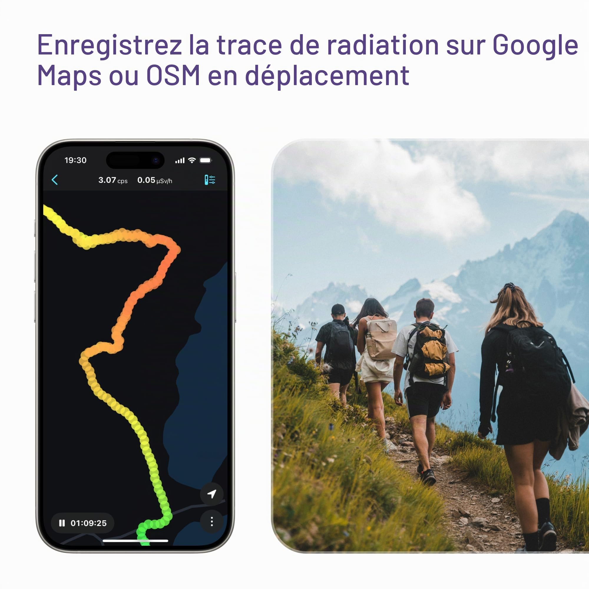 Compteur GEIGER COUNTER intelligent Radiacode‑103 avec appli mobile offerte – détecteur de radiation nucléaire & spectromètre
