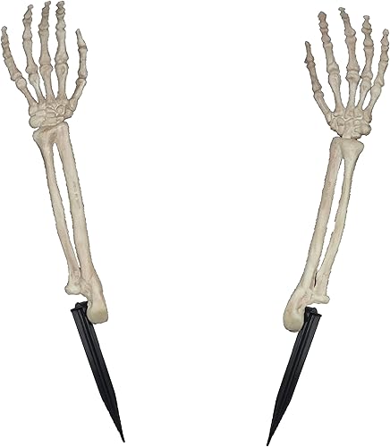 Crazy Bonez Estacas de césped con brazos de esqueleto