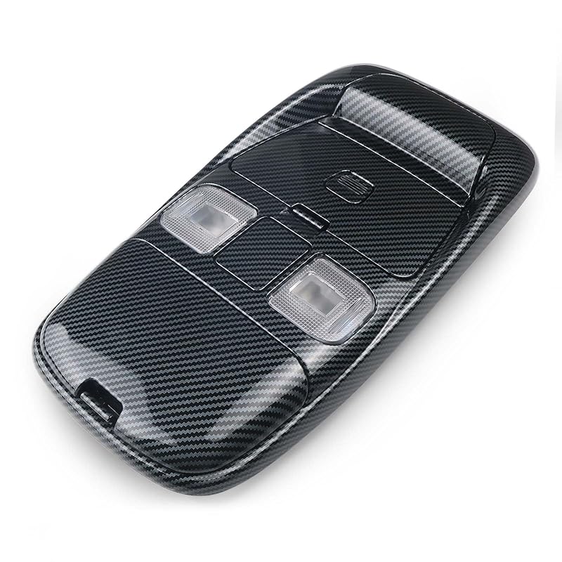 Console de teto dianteiro com luz LED para Dodge Ram 1500, 2500 e 3500 1998–2002, acabamento estilo fibra de carbono