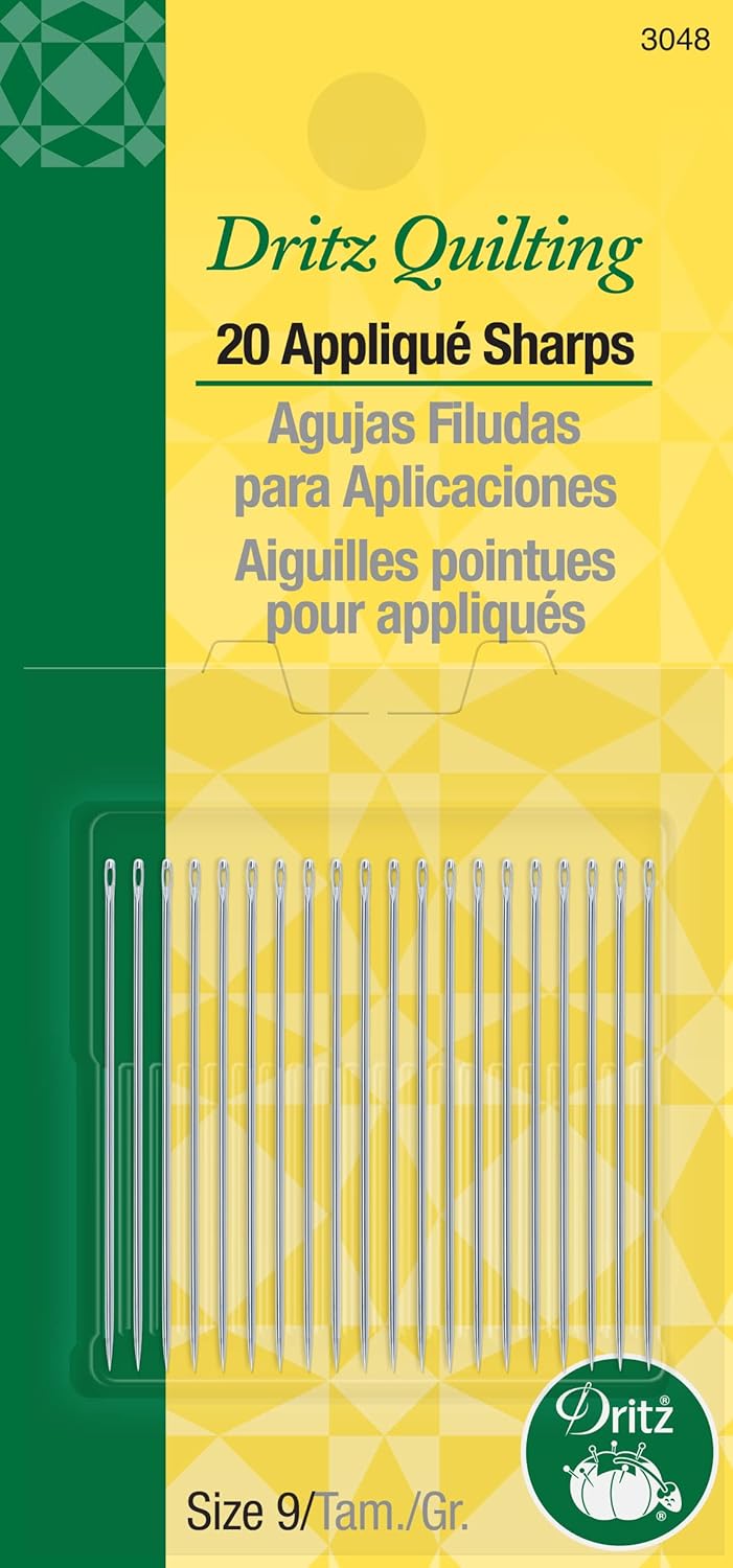 Dritz 3048 Applique Sharps Hand Needles, Size 9 (20Count) Arts, Crafts & Sewing