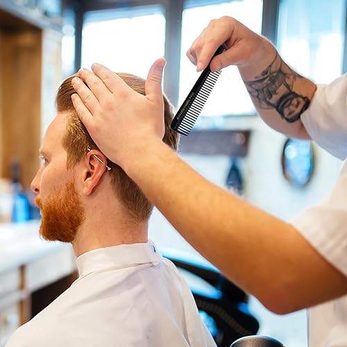 Miniatura 8 de Allegro Combs #450 Peinetas de pelo flexible Tapared Peine Peluquero Set Peine Peine Peine Negro 12 unidades