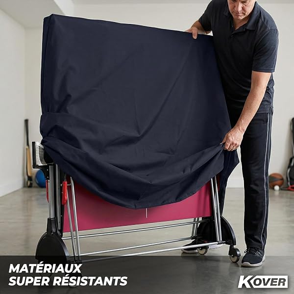 Housse Universelle pour Table de Ping Pong Pliable | Protection Imperméable Extérieur | Taille Parfaite 185 x 70 x 165 cm | Matériau Résistant et Durable | Facile à Fixer | OriginalCorner - 4