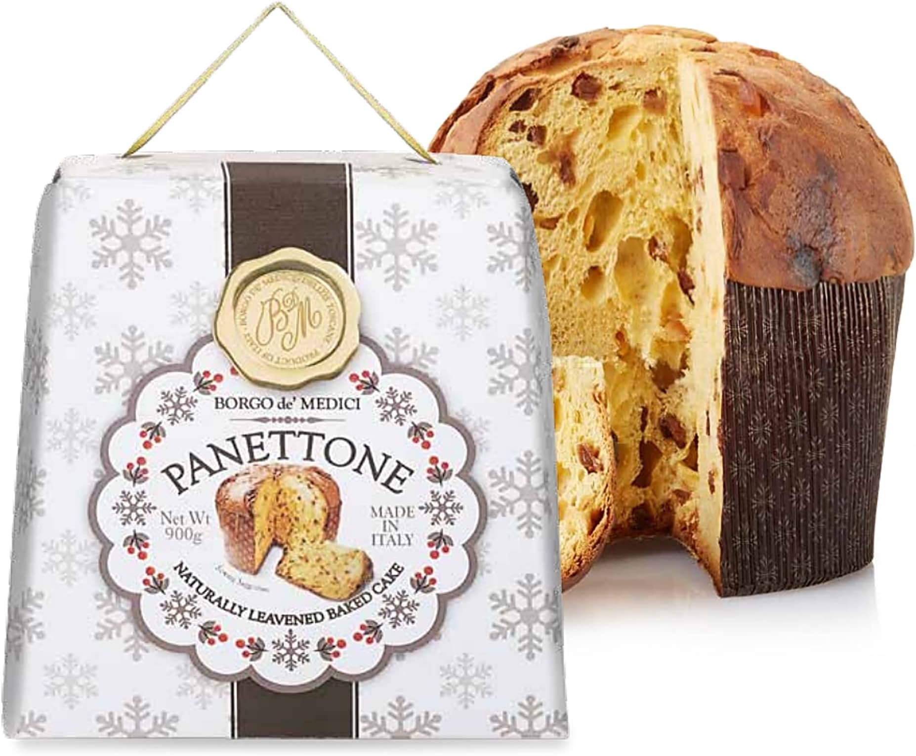 Borgo de' Medici Traditional Italian Panettone Cake - Pasticceria Fiorentina - 900g