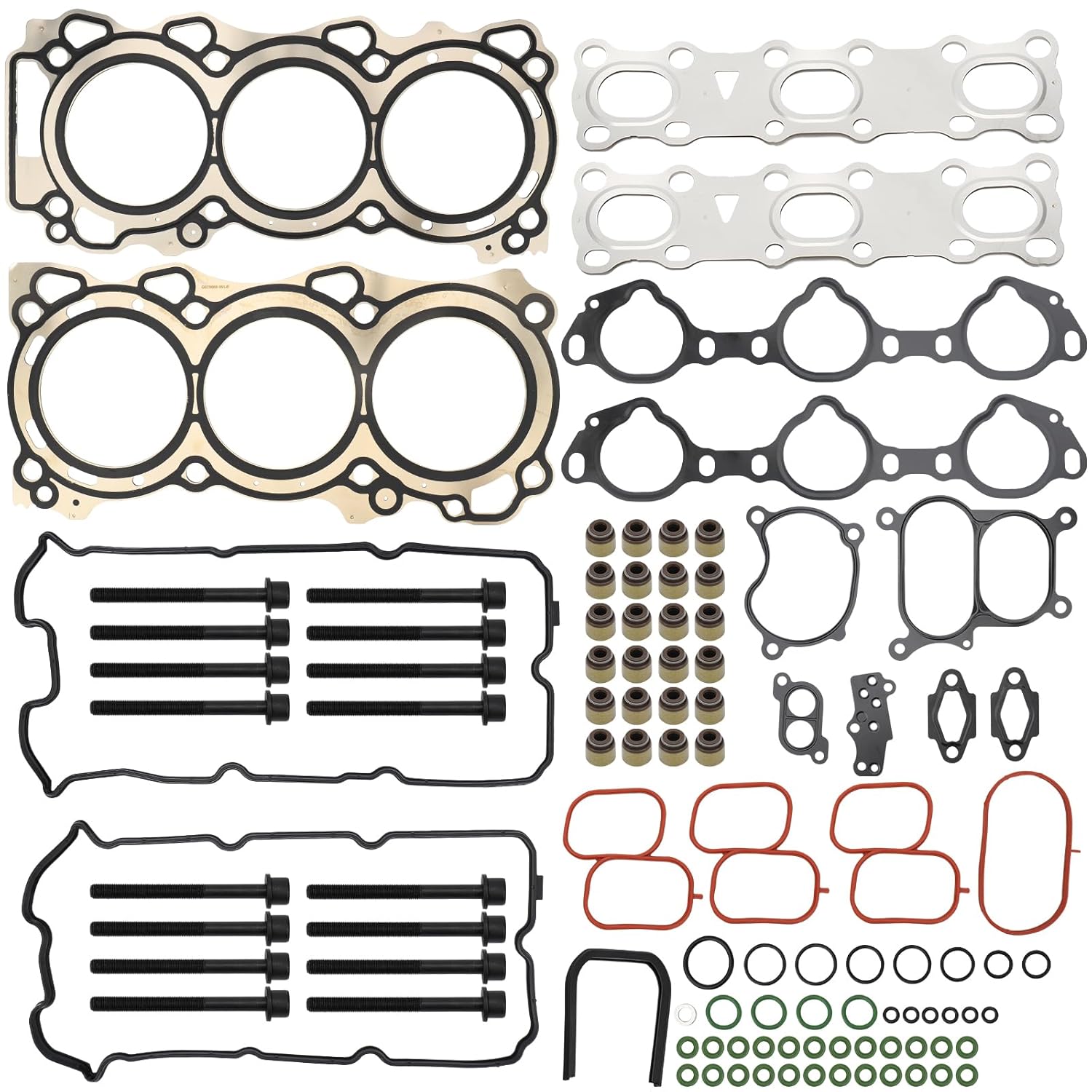 Head Gasket Set with Bolts Compatible for Nissan Frontier Pathfinder Xterra 2005-2009, Suzuki Equator 2009-4.0L 3954CC V6 DOHC HS26370PT ES72900