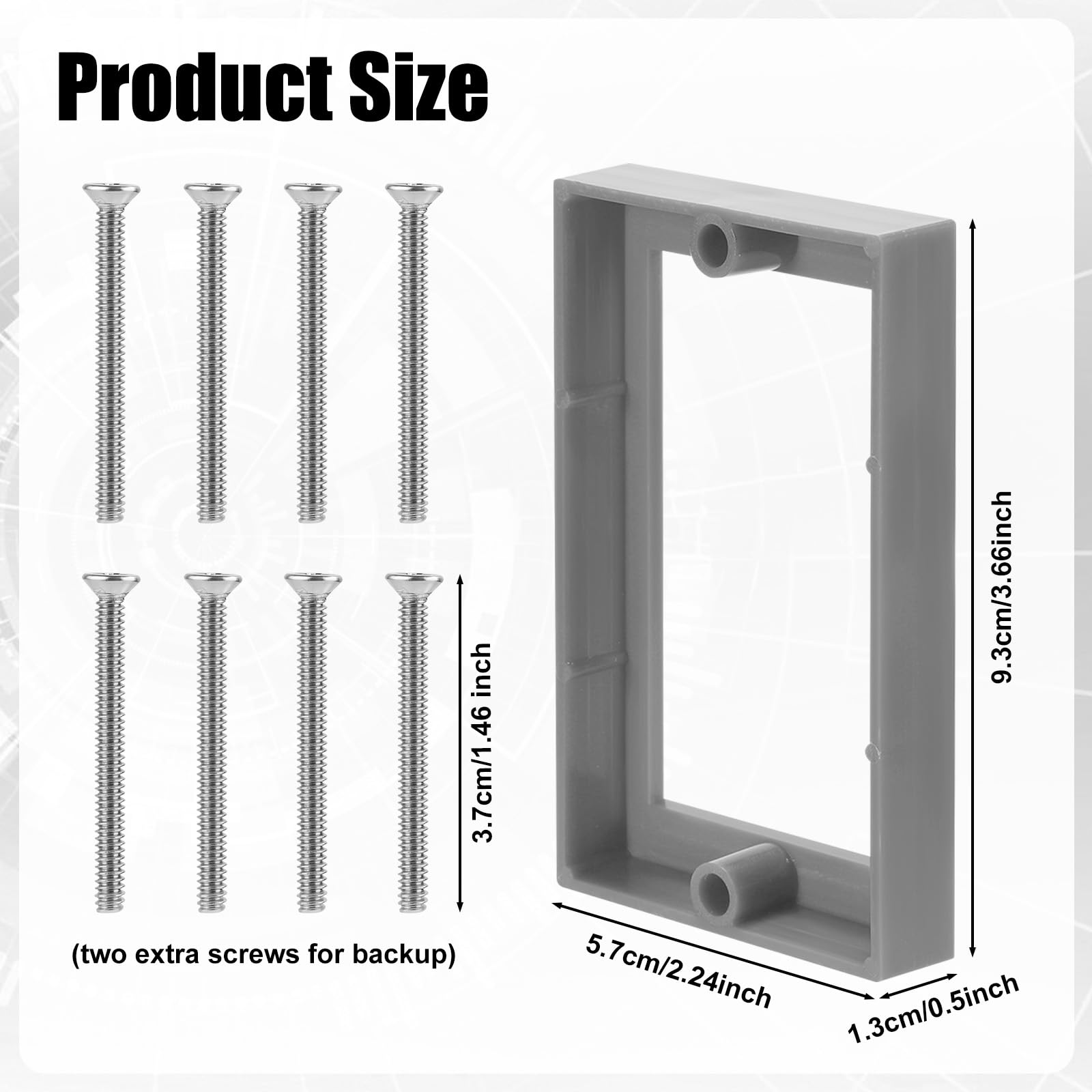 3 Pz Prolunghe per Prese Elettriche, Prolunga per Prese Elettriche da 1,3cm con Viti Prolunga per Scatola Elettrica a Banda Singola per Interruttori per Prese Elettriche