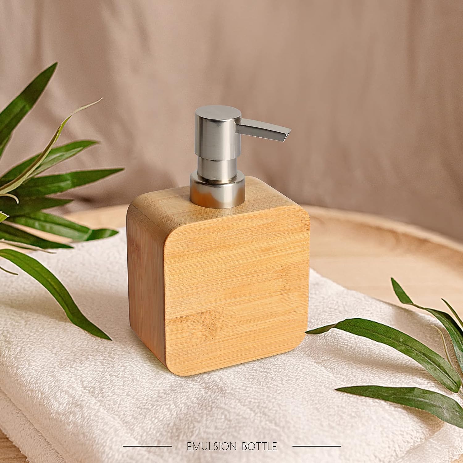 Handmade Bamboo Soap Dispenser Natural Colors