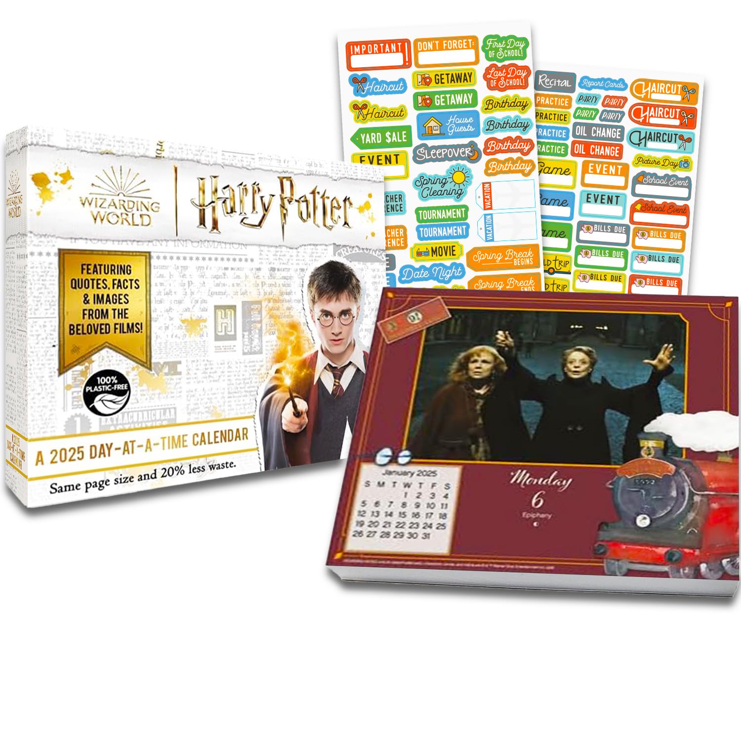 amazon-com-harry-potter-calendar-2025-deluxe-2025-harry-potter-day-at-a-time-box-calendar-bundle-with-over-100-calendar-reminder-stickers-muggle-gifts-office-supplies-office-products