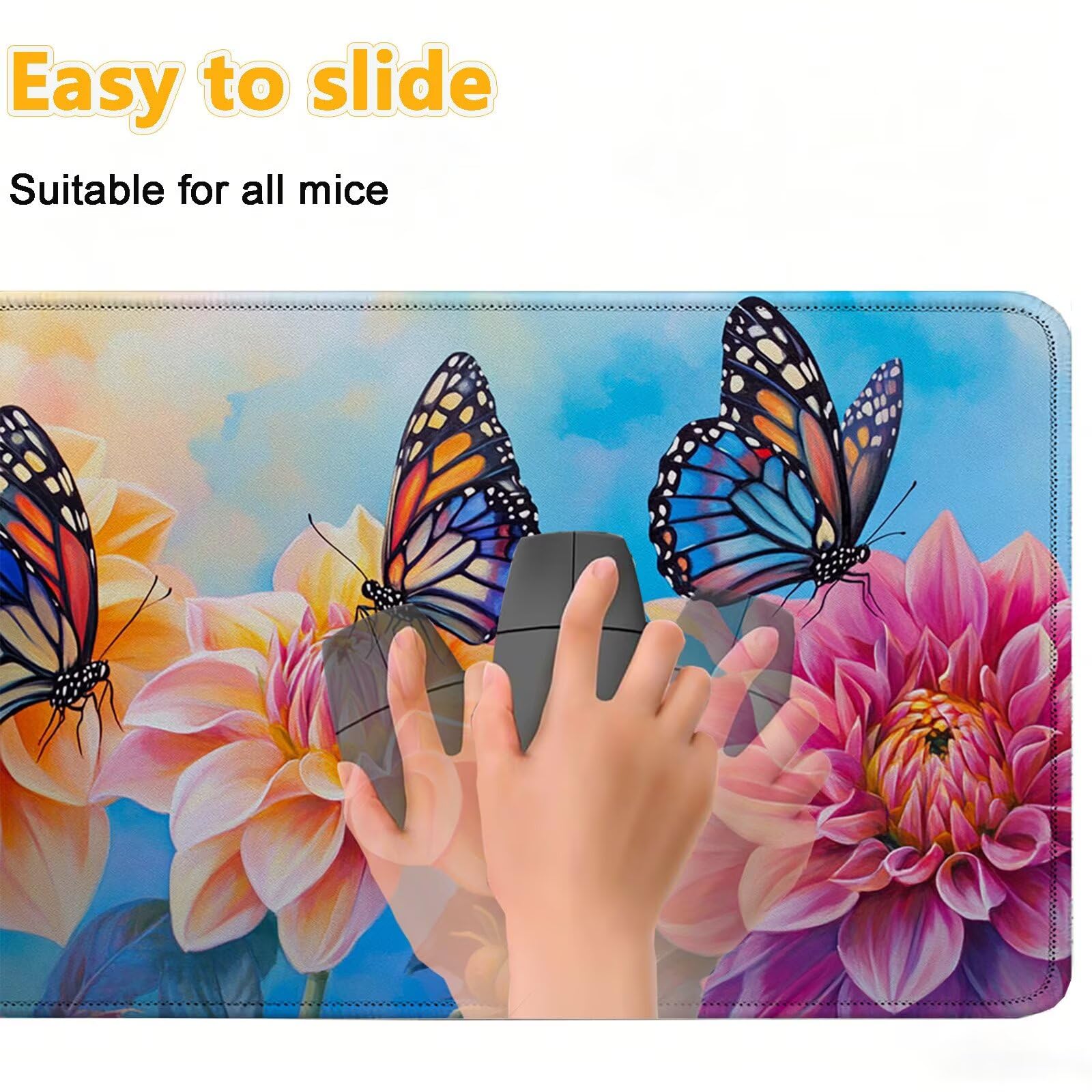 Tappetino Mouse 900x450mm | Superficie Ultra-Liscia | Fiori 0-z348