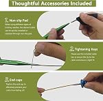 4-inch Knitting Needles Set, 13 Pairs Interchangeable Circular Knitting Needles Set Aluminum US Sizes 2.5, 3, 4, 5, 6, 7, 8, 9, 10, 10.75, 11, 13, 15 with 5 Cables, Knitting Accessories and Case (Green)