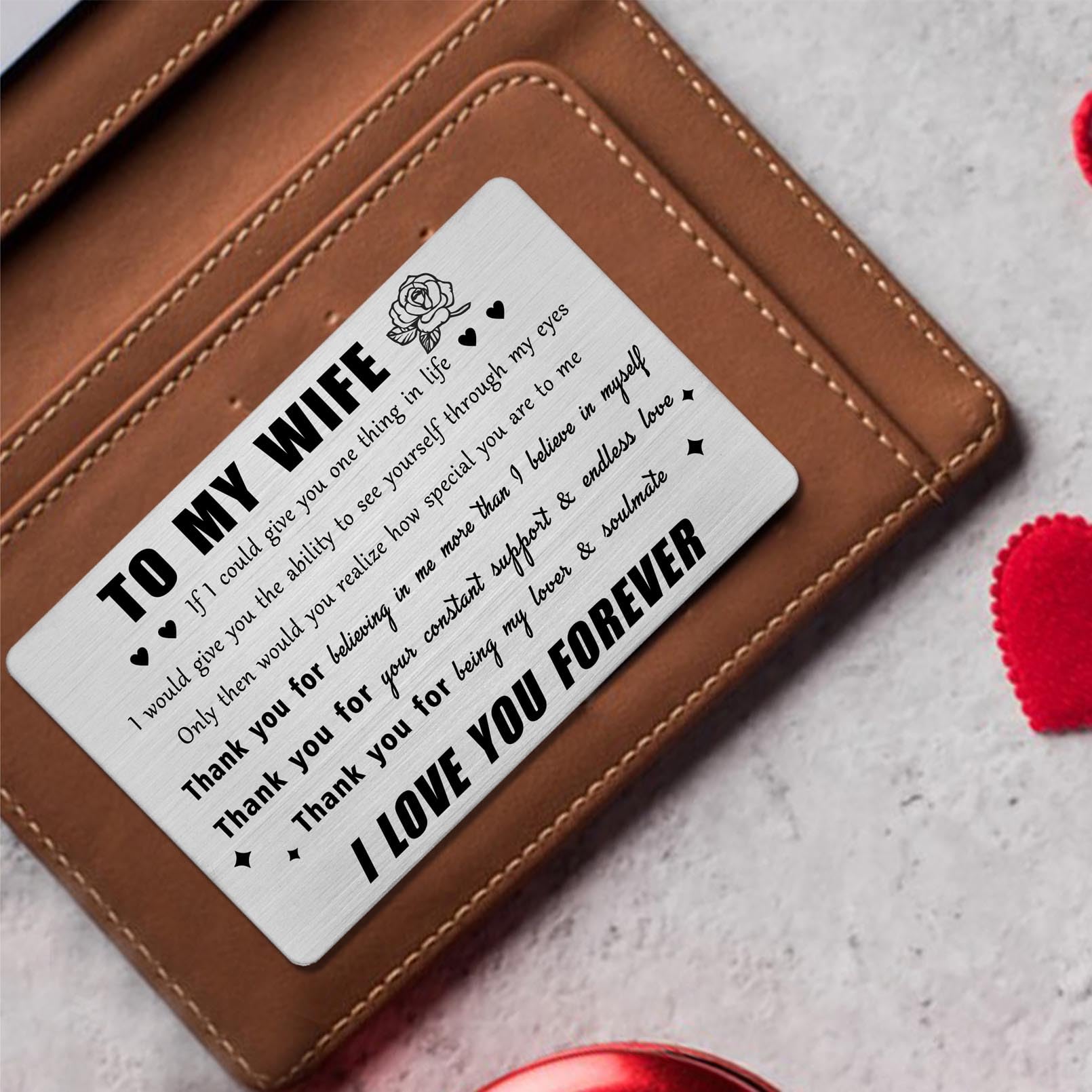 Amazon.com : Jzxwan Wife Card, I Love My Wife Birthday Gifts from