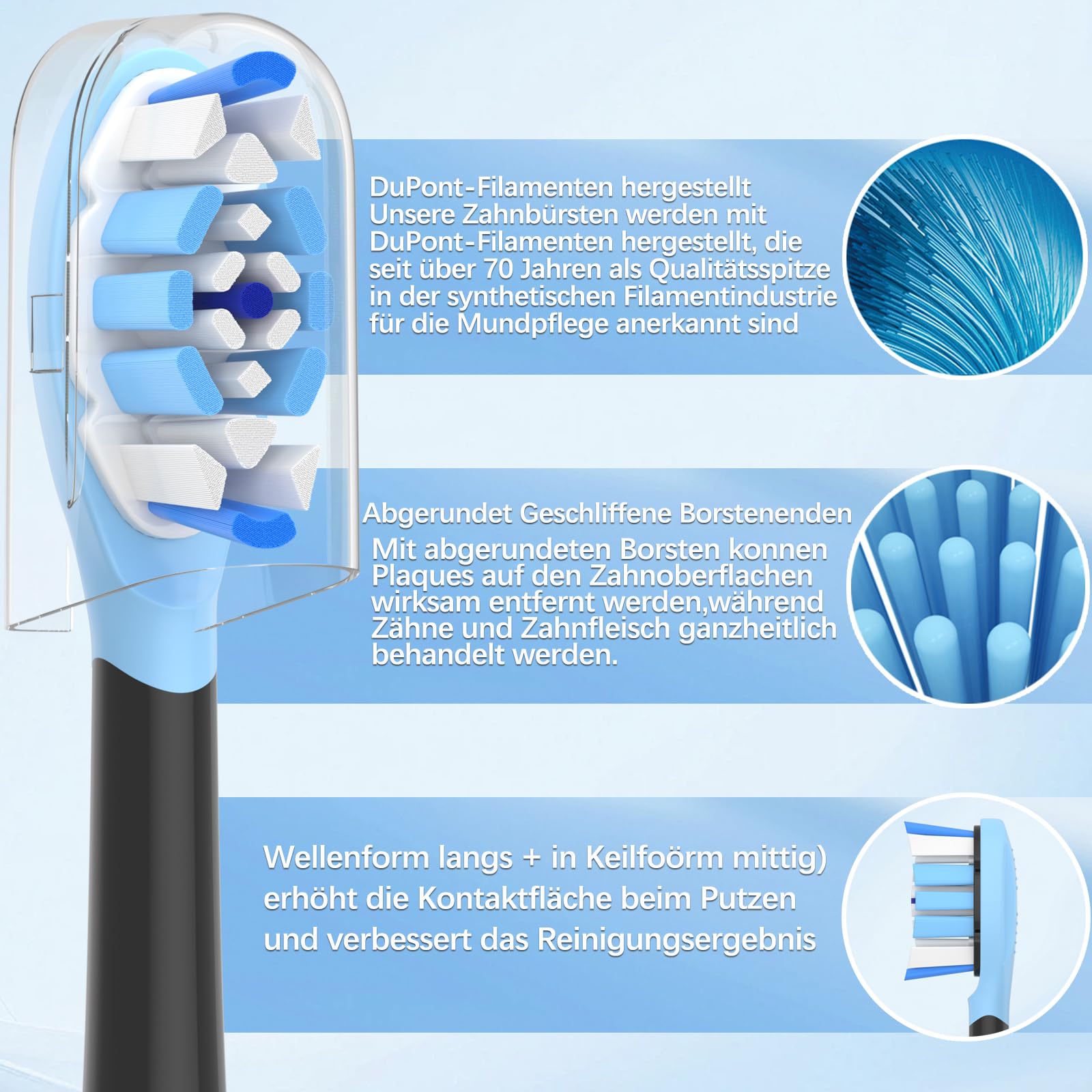 16er Ersatzbürsten Kompatibel mit Philips Sonicare Elektrische Zahnbürste, Bürstenköpfe Zahnbürst... Ansicht 4
