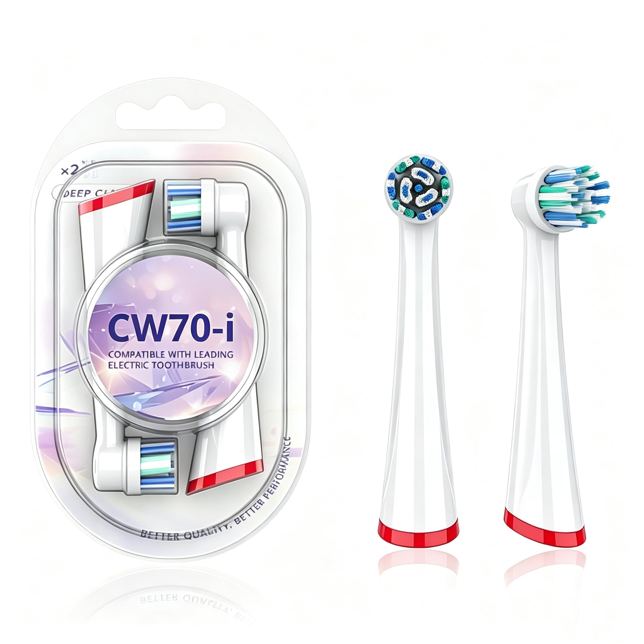 2 Stück Aufsteckbürsten für Oral B iO Elektrische Zahnbürste : Exzellenz Clean Zahnbürste Aufsätze für iO 2 3 4 5 6 7 8 9 10 Series, Tiefenreinigung & Plaqueentfernung, Weiß Drogerie & Körperpflege