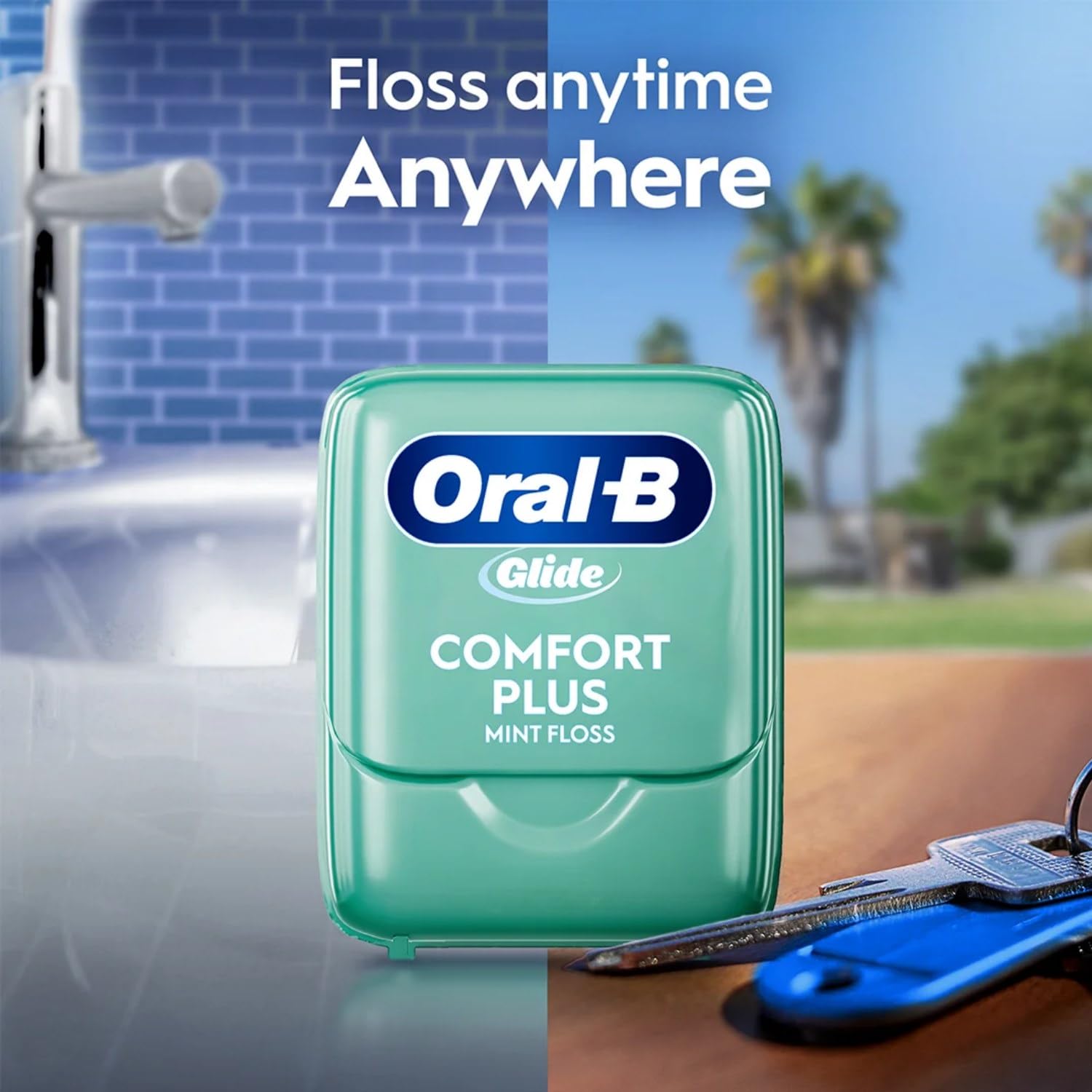 Oral-B Glide Pro-Health Comfort Plus Dental Floss, Mint, 2 Count