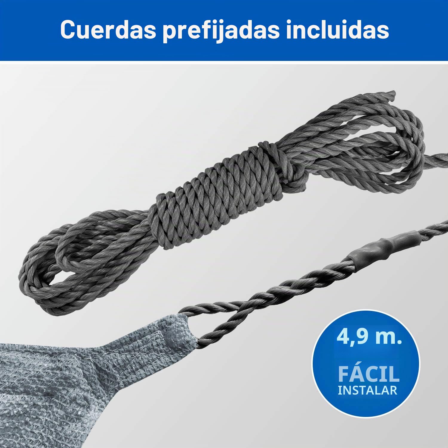 Coolaroo 473105 Vela de Sombra Lista para Colgar, Acero