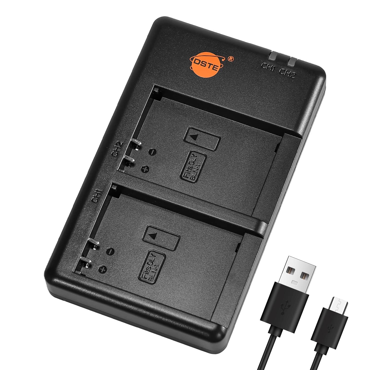 BCN-1 Battery USB Dual Quick Charger Compatible for Olympus BLN-1, EM5 Battery, Olympus E-M1, E-M5, OM-D, PEN E-P5 Mark II Camera