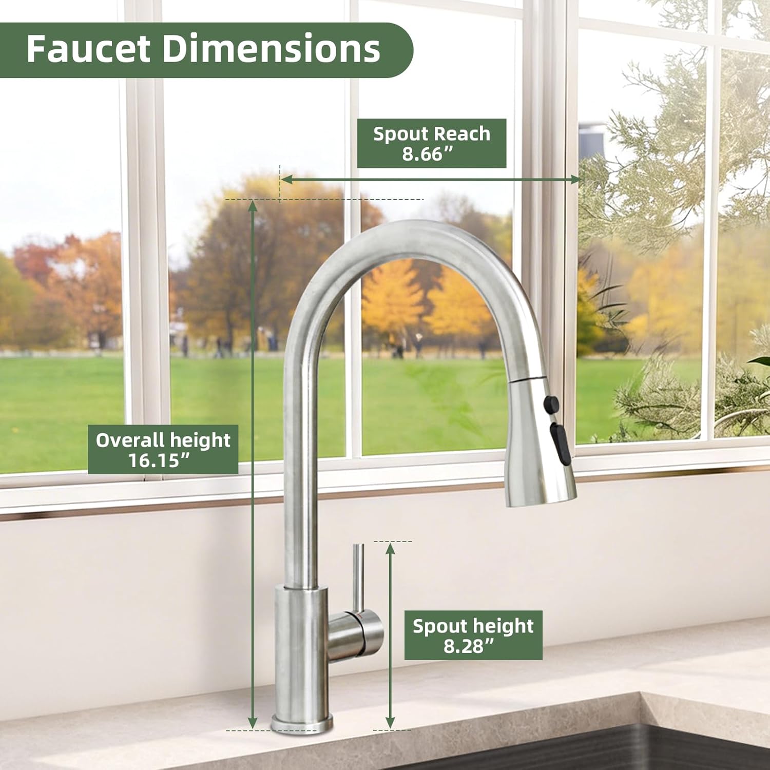 Davivy 30 inch 50/50 Undermount Double Bowl Kitchen Sink With Faucet, 16 Gauge Stainless Steel Kitchen Sink, Low Divide Design, Double Basin with Accessories, 30x18x9 Inch