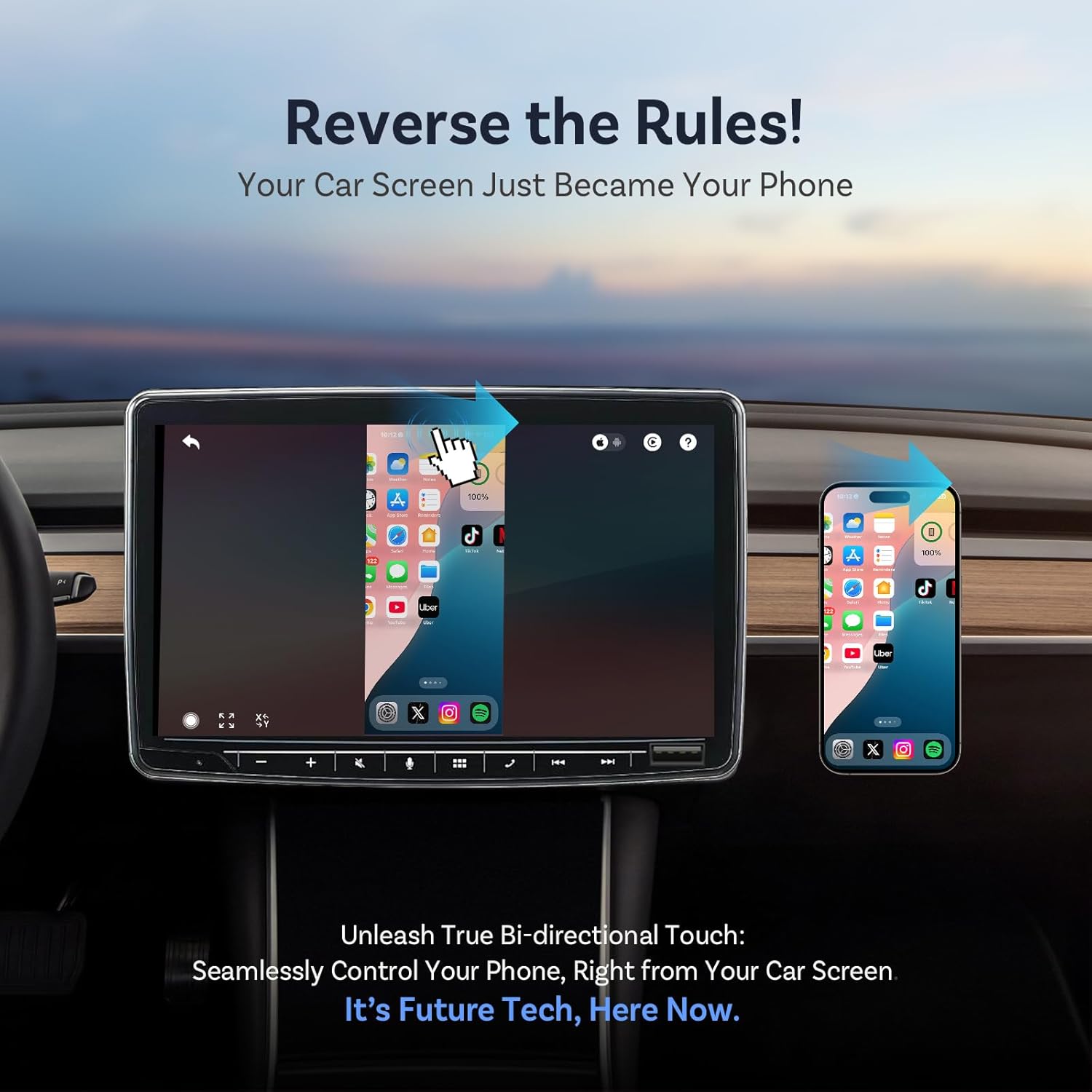 Bidirectional touch control demonstration