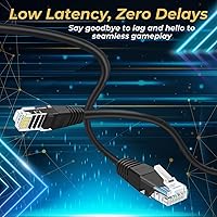 Vista 2 de TNP - Cable Ethernet Cat 5e de 7 pies, cable de conexión de Internet Cat 5e, cable de conexión de Internet Cat5e, conector RJ45, cable de red LAN