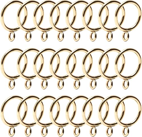 Miniatura 16 de MroMax Anillos de cortina con ojales, anillos de cortina negros de metal de 1-3/4 pulgadas de diámetro interior, anillos de ojales deslizantes