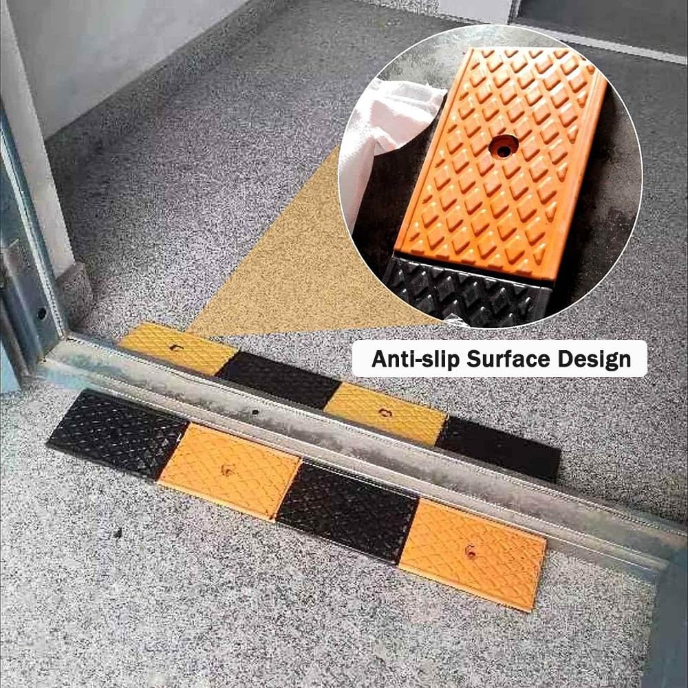 Rampa di Gomma per Marciapiede, 3cm 4cm 5cm di Altezza Rampa di Soglia, Rampa per Cordoli per Elevatori Camion Autobus Carrelli Sedie A Rotelle(100x15x5cm/39.37x5.9x1.97in)