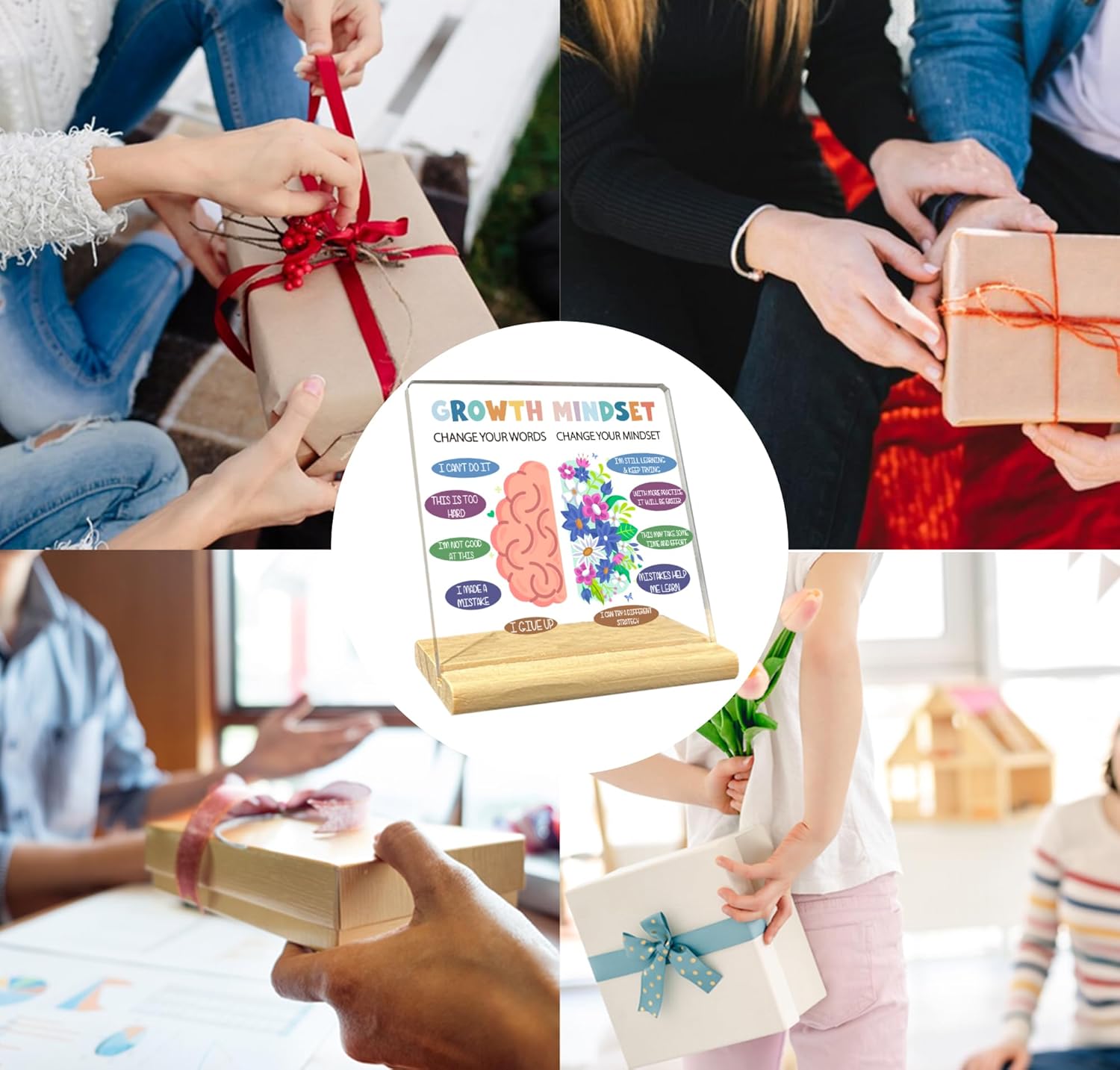 Change Your Words Change Your Mindse Inspirational Acrylic Desk Decorative Sign, Motivational Desk Decor for Office Home - Image 6