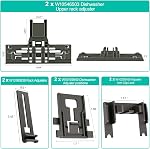 UPGRADED W10546503 Dishwasher Upper Rack Adjuster Compatible with Kitchenaid Whirlpool Dishwasher Parts WPW10546503 Top Rack Replacement for Kenmore Dishwasher KDTE334GPS0 KDTM354DSS4 Top Rack Parts