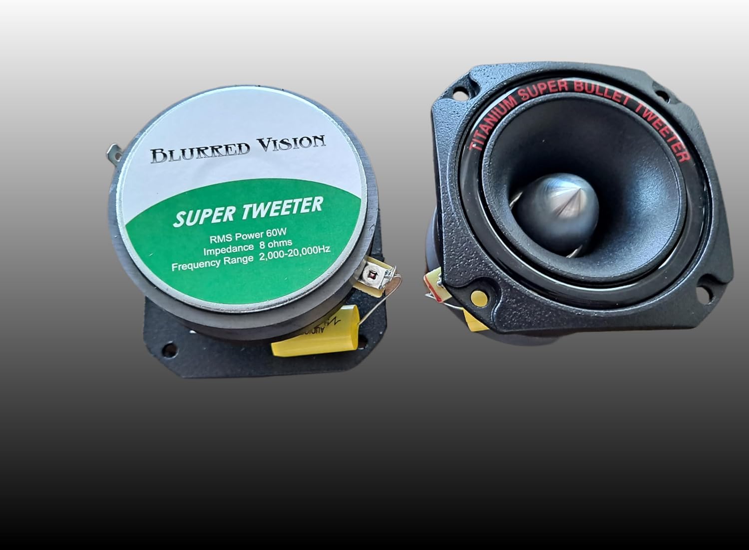 blurred vision 2 Super Tweeter, 60W RMS, 8 Ohm