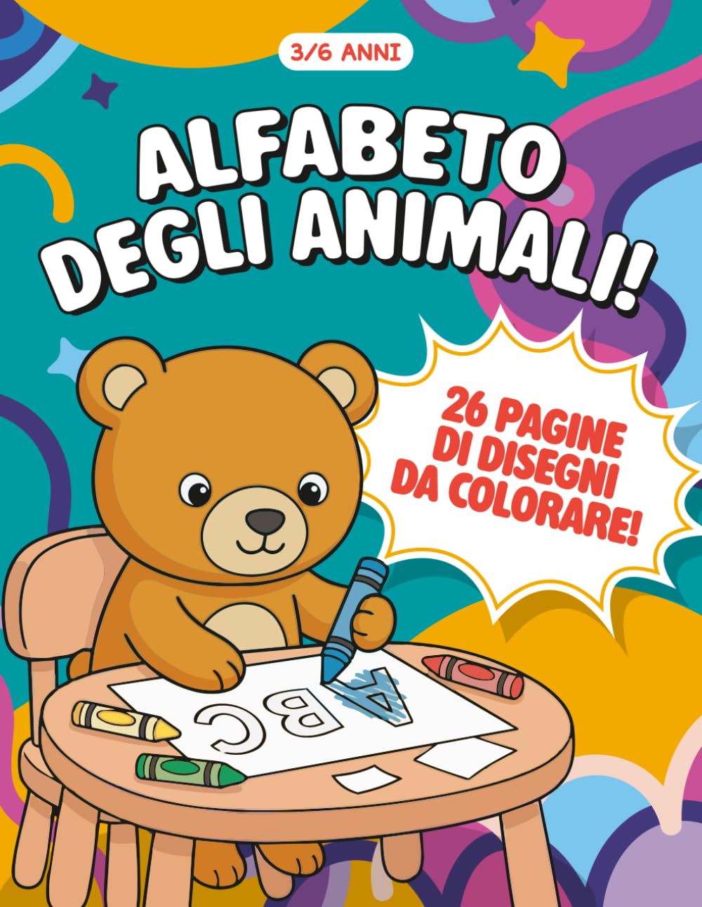 Alfabeto degli animali: Album da colorare (Animali da colorare)