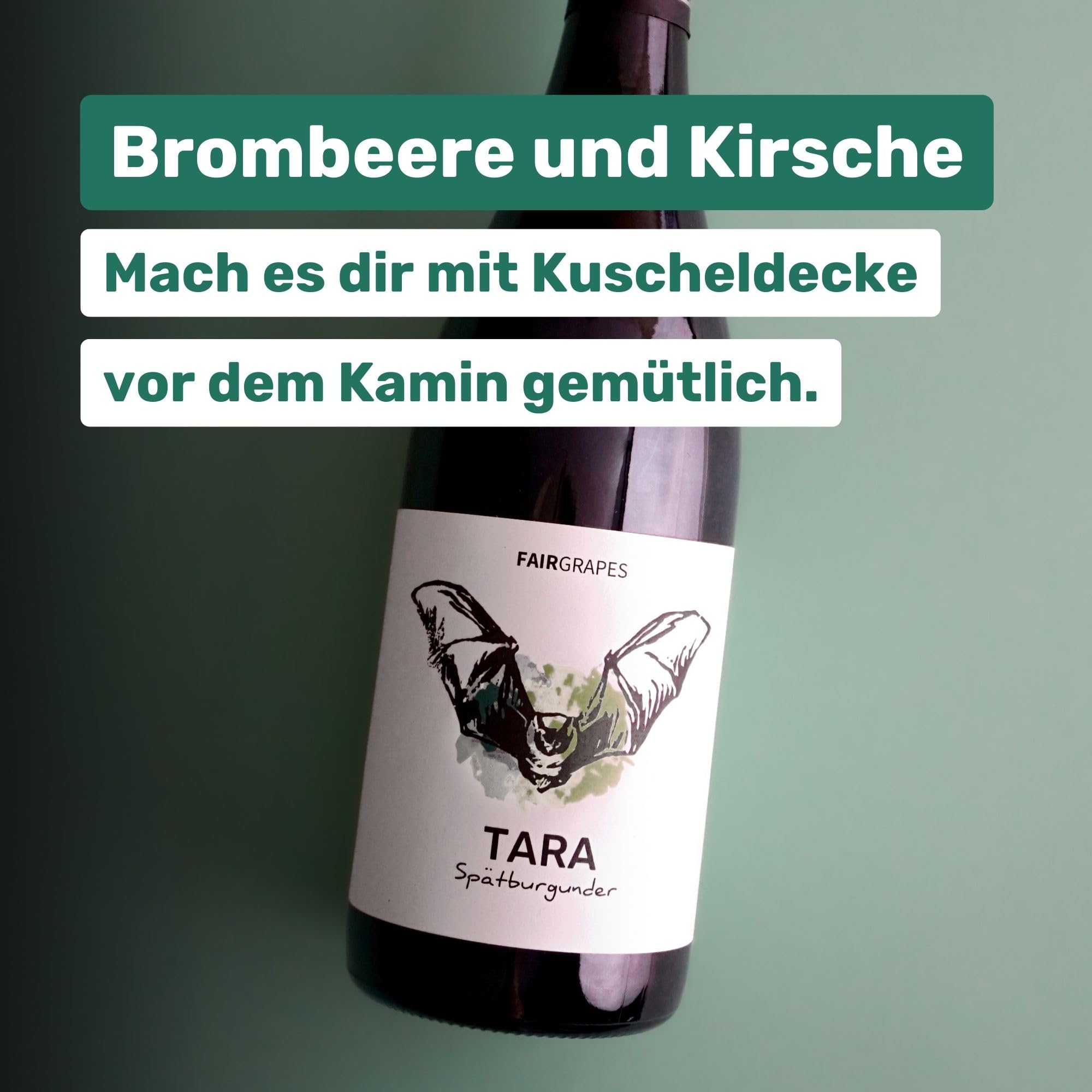 FairGrapes Spätburgunder »Tara« | 92 Punkte Falstaff | VDP.Gutswein | Rotwein Trocken | Kirsche & Brombeere | Geschenkidee (6 x 0.75 l)