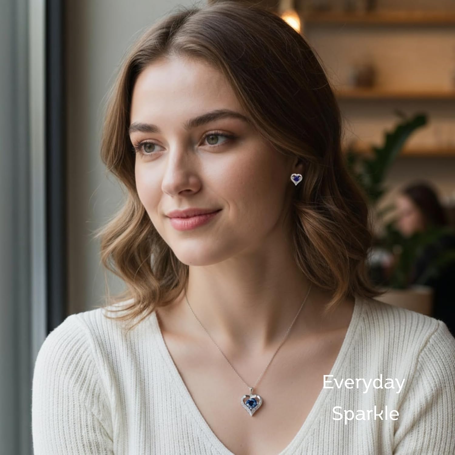 LOVE&LOVE Moissanite Heart Necklace for Women, 1CT / 2CT D Color VVS1 GRA Certified, 18K White Gold Plated 925 Sterling Silver, Engraved LOVE & LOVE, Romantic Jewelry Gift for Her - Image 6