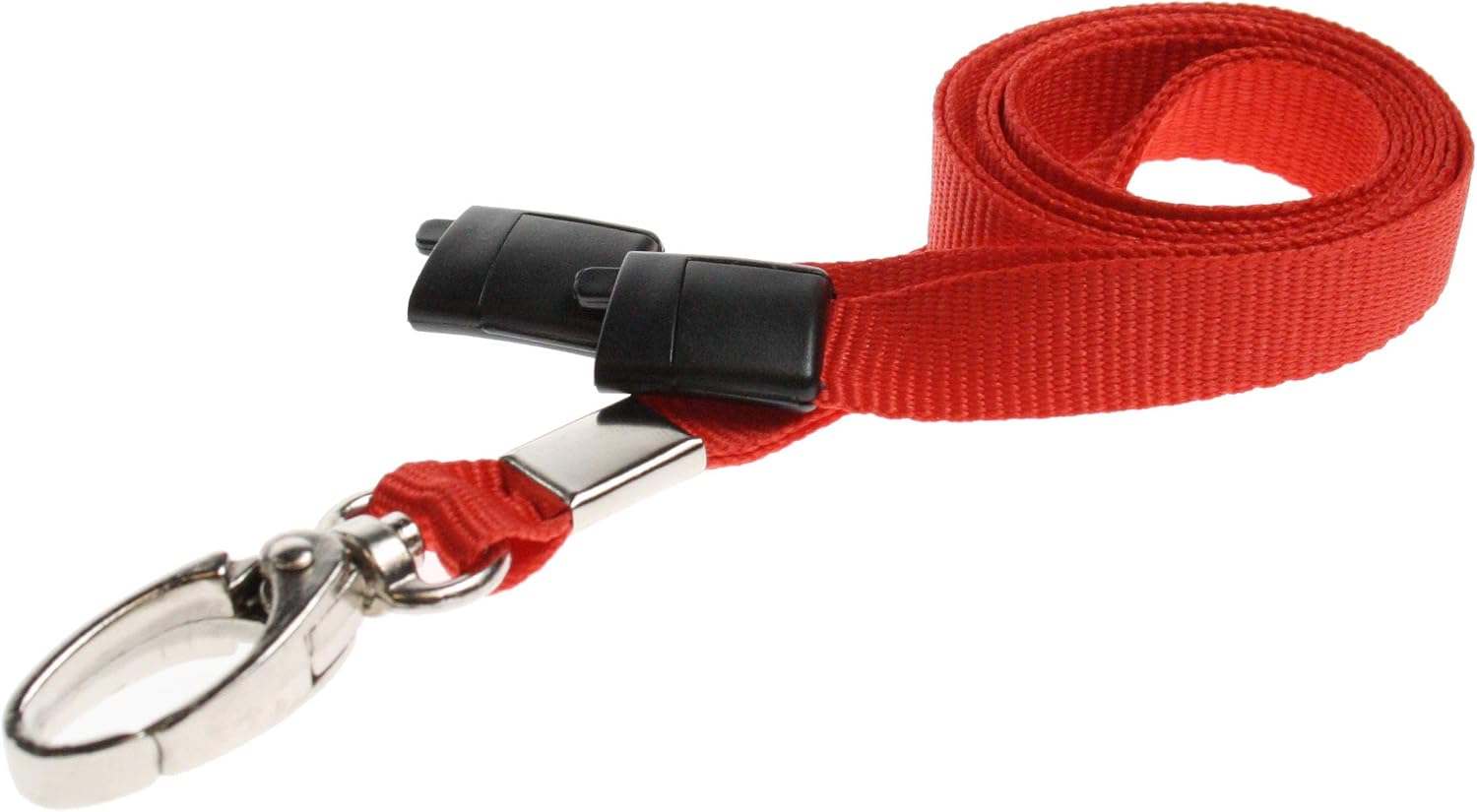 PCL Media ltd® 10 x Breakaway Safety Lanyard Neck Strap Swivel Metal Clip for Id Card Holder