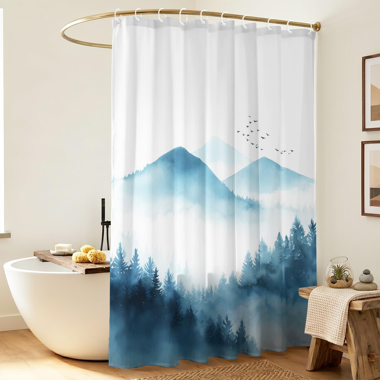 Générique Rideau de Douche Anti-Moisissure 240 x 200 cm Paysage