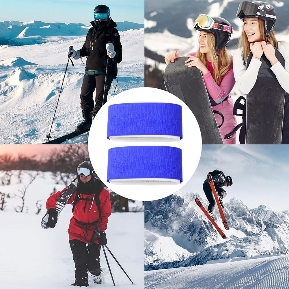 1 connettore per punte da sci per bambini, 2 fasce da sci, fasce di fissaggio per sci, accessori per sci e snowboard, per bambini