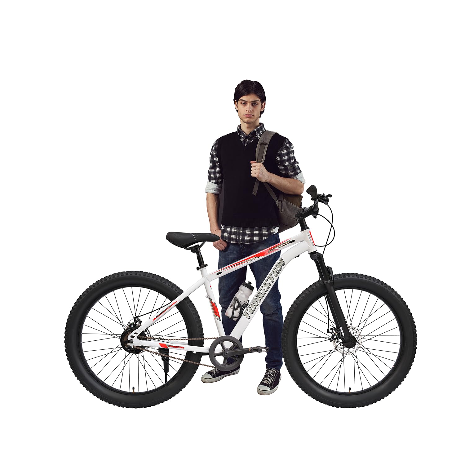 TUNGSTEN - Atom Single Speed | 26T Cycle for Boys | 26 Inch Cycle for Adult | Mountain Bicycle for Men Adult | Mountain Cycle | Bicycles for Men/Boy | Suspension Fork| Dual Disc Brakes | Unisex-image-38