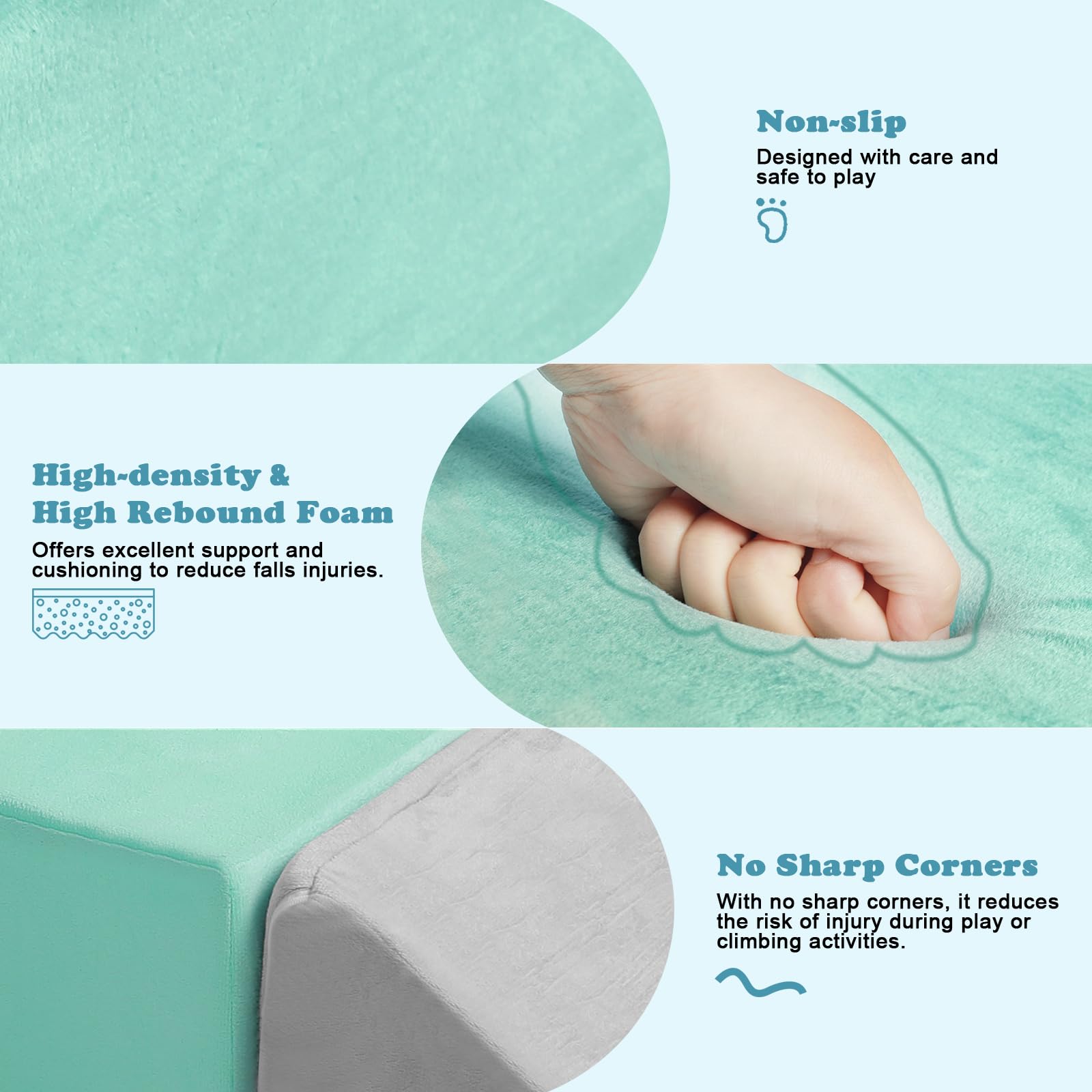 Juguetes de escalada para niños pequeños de 1 a 3 años, bloques de escalada de espuma para bebé, 4 piezas, juguetes de escalada para bebés, juguetes de gateo de espuma suave, juego de 4