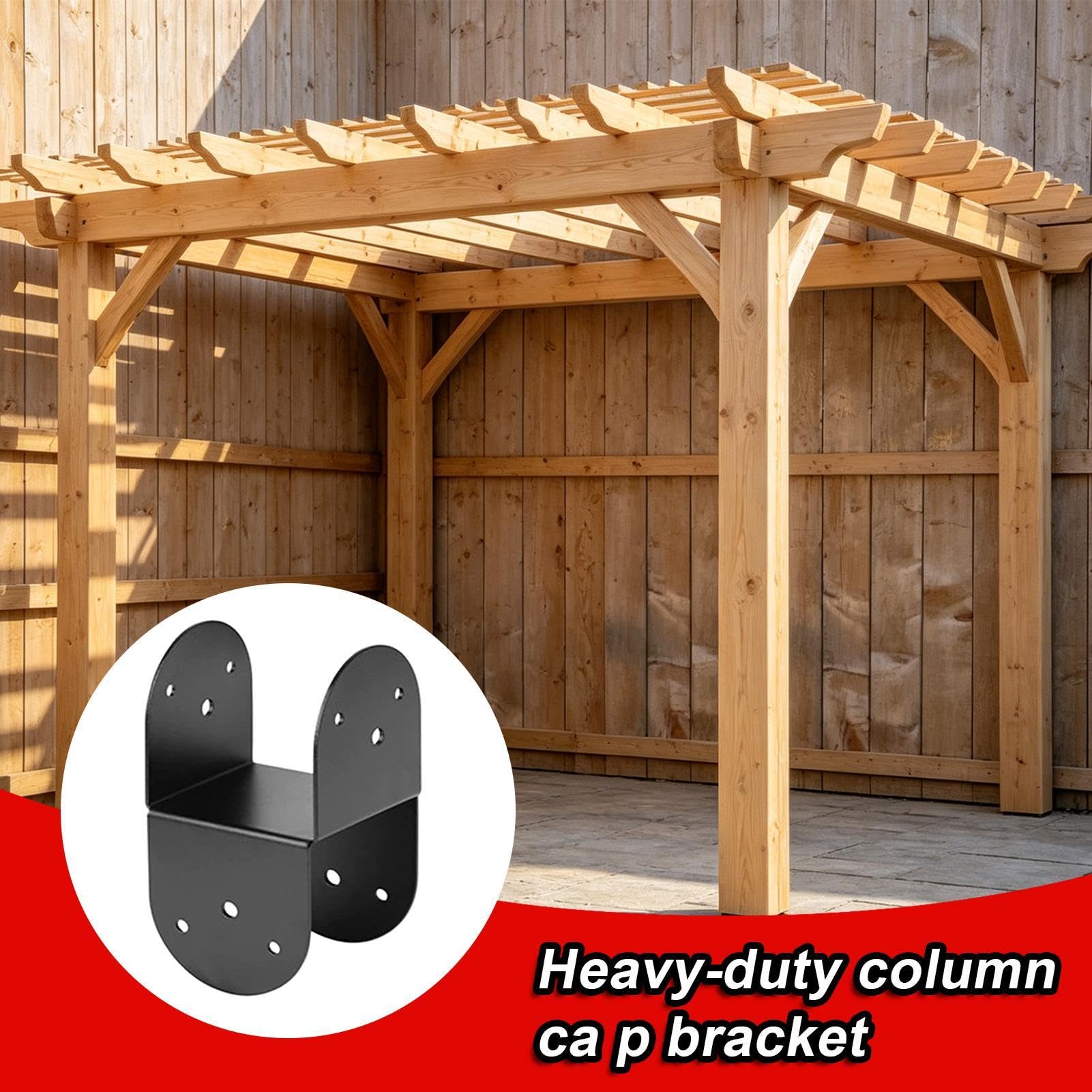 per Fissaggio sulla Sommità del 4 Pezzi Supporto Metallico Robusto per | Staffe di collegamento per travi da pergola Per Pali In Legno 10x10 Cm Per Esterni Patio Pergola Casetta