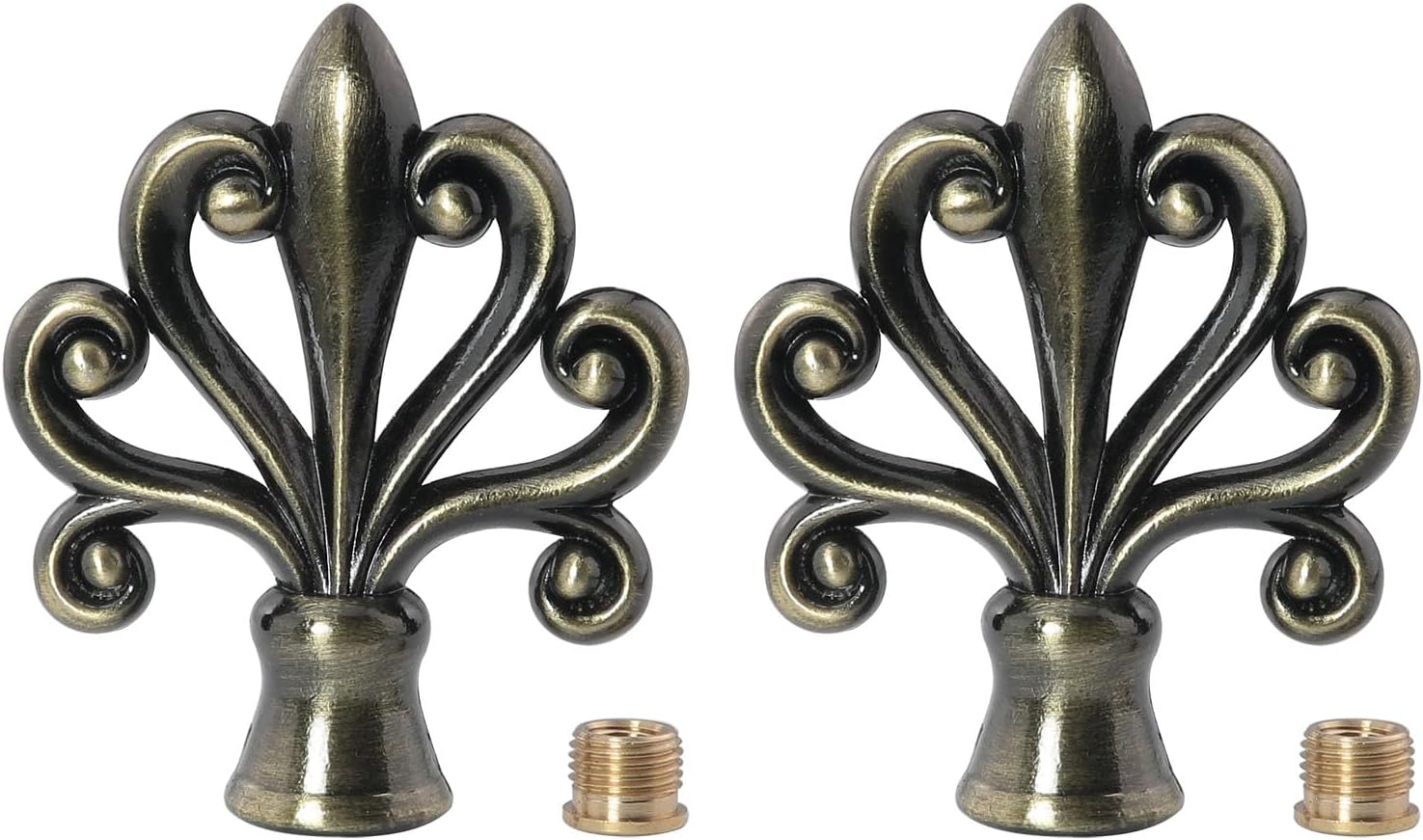 2PCS Solid Lamp Finials Caps Retro Bronze Solid Lamp Top Cover Lamp Shade Holder Harp Lamp Finial Knob Lamp Accessories