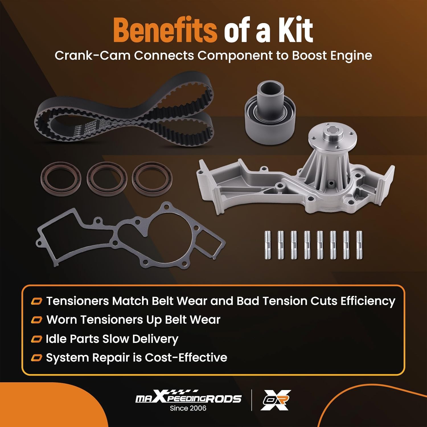 maXpeedingrods 3.3L Engine Timing Belt Kit with Water Pump for Nissan Frontier 1999-2004 Pathfinder 1996-2000 Xterra 2000-2004 infiniti QX4 1997-2000 VG33E VG33ER V6