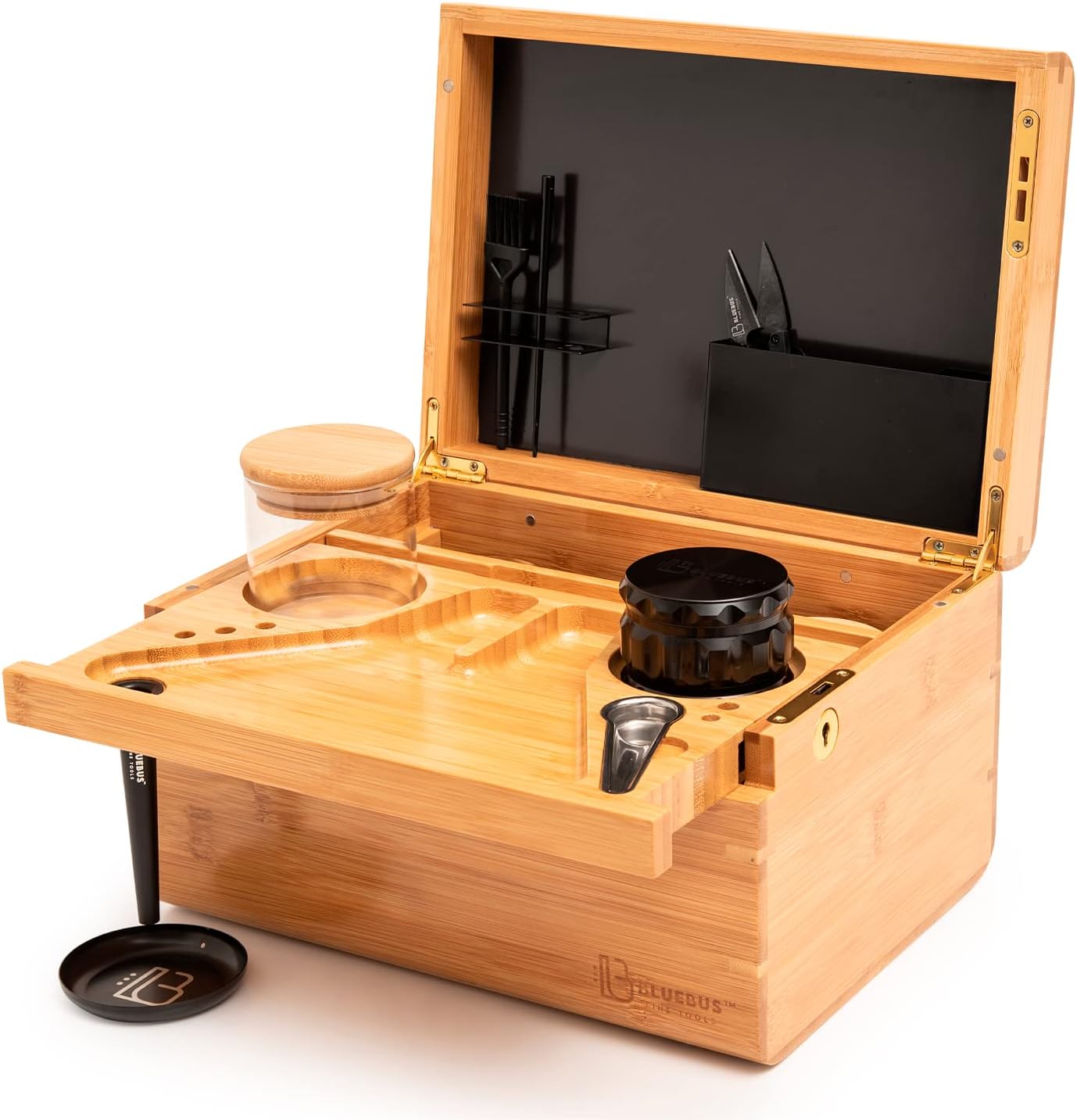 Amazon.com: Blue Bus Discovery Bamboo Box with Lid and Tray ...