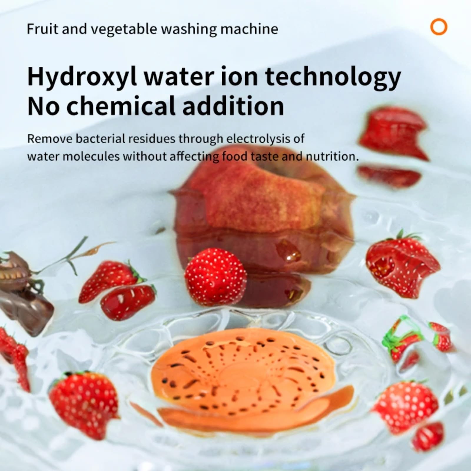 1 Packung Obst Gemüse Reiniger mit Hydroxyl für Ion Tech für 99,99% Reinigung von Fleisch und Meeresfrüchten Kabelloses Design Weiß 10x10x8cm für Küche