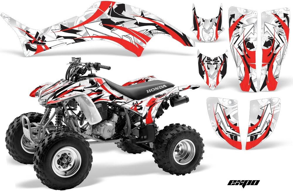 AMR Racing ATV Graphics kit Sticker Decal Compatible with Honda 400 TRX/EX 1999-2007 - Expo Red