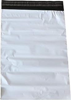100 bolsas de envío de plástico, 60 x 80 cm, extragrandes, extra gruesas, color blanco