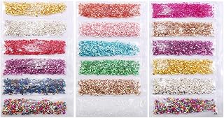 Horoshop 1 conjunto de pedras de vidro quebradas, suprimentos de enchimento de resina epóxi de cristal UV, decorações de arte para unhas faça-você-mesmo