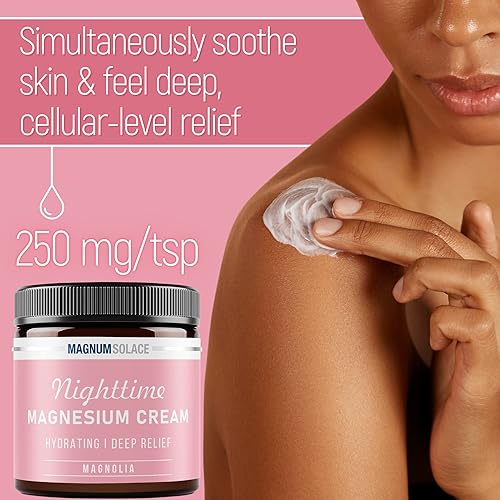 Miniatura 4 de Loción de magnesio  Crema de magnesio nocturna  Aplicar en piernas, brazos o pecho  Cloruro de magnesio tópico  Hecho en Estados Unidos y seguro