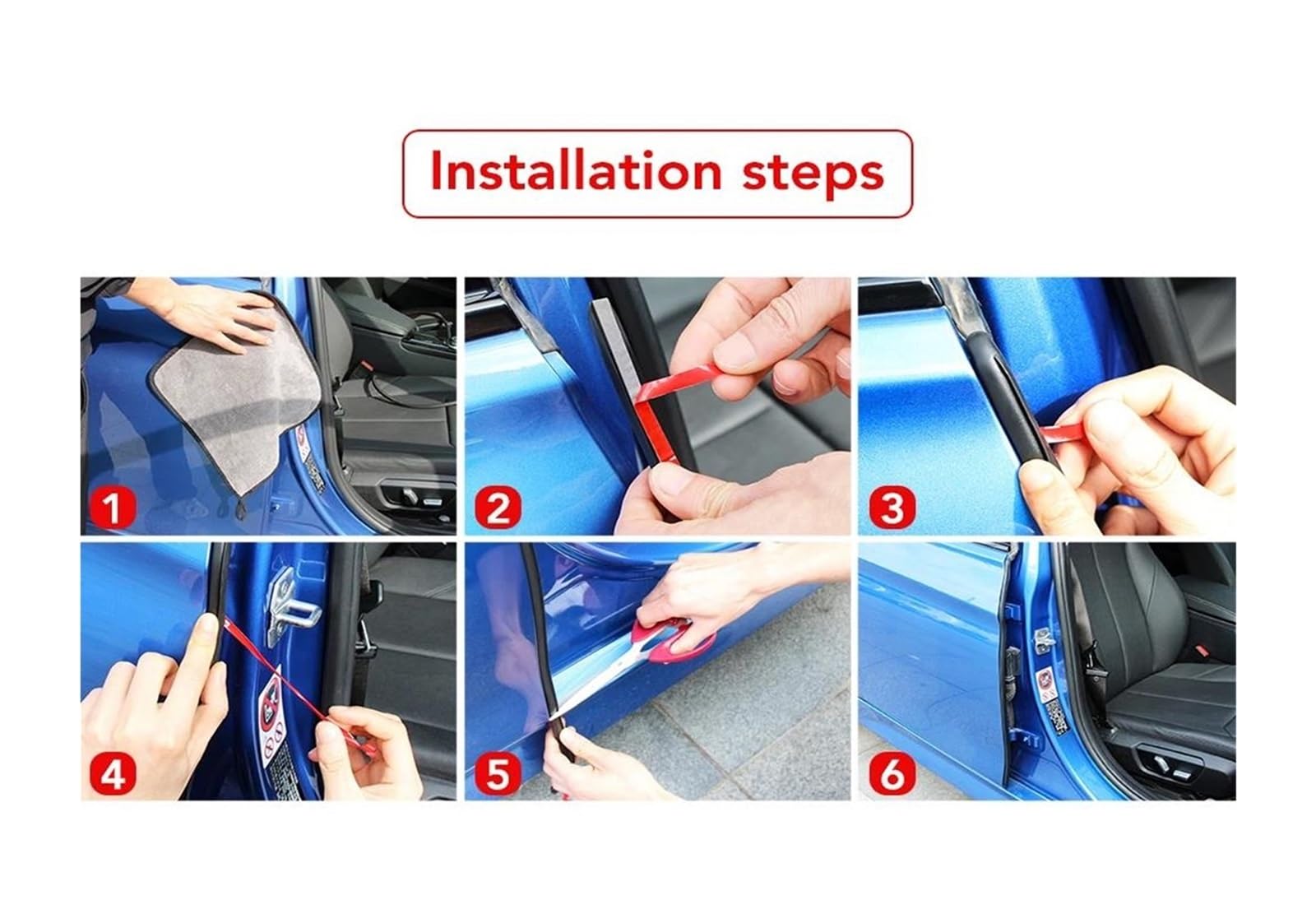 Junta Goma Junta de goma protectora del pilar B la puerta coche para Samsung QM6 QM3 Borde Anti