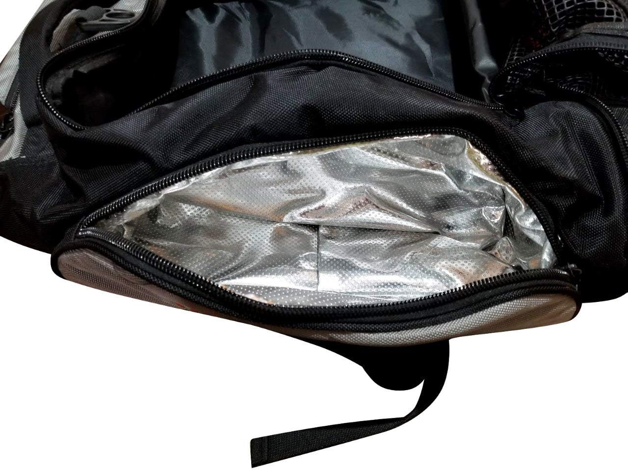 Backpack with Spacious Mesh Compartments - Amazing Heavy Duty Backpacking for BJJ Training, Gym, Hiking and Best for Laptop Storage - Black Orange Large