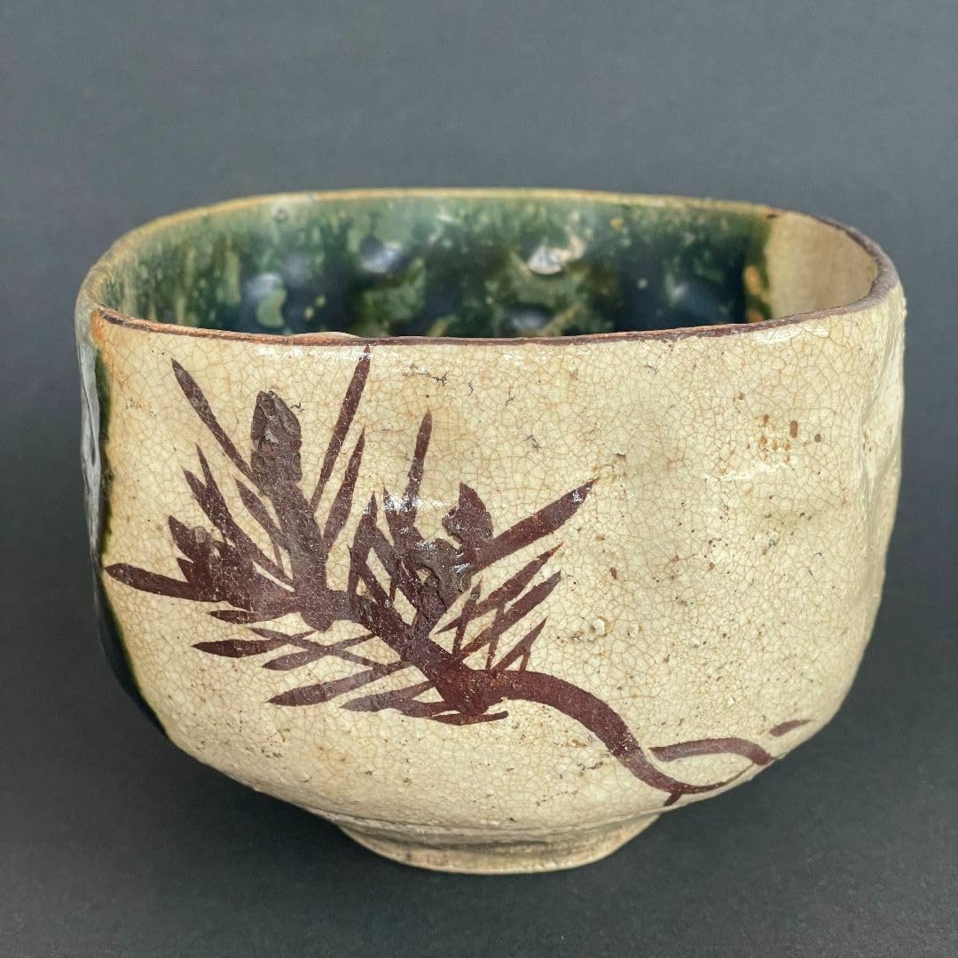 希少 織部 抹茶 茶碗 骨董 四角 角形 へうげもの 茶道具 古織部 Amazon | 織部 抹茶 茶碗 骨董 四角 角形 へうげもの 茶道具 古織部