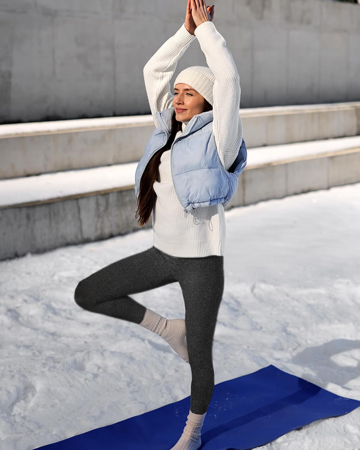 NexiEpoch Fleece Lined Leggings Women - Thermal Thick Winter Warm High Waisted Tummy Control Soft Pants for Snow Cold - Image 2